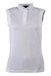 HKM Reitshirt Catherine ärmelloses Damen Poloshirt Sommer Weiß Grün XS – Bild 1 von 3