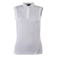 Produktbild von HKM Reitshirt Catherine ärmelloses Damen Poloshirt Sommer Weiß Grün XS