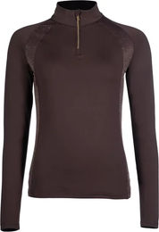 HKM Reitshirt Damen Basil Braun Größe L – Bild 1 von 1