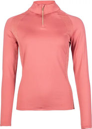 HKM Reitshirt Damen langarm Basil in Rot und Rosa Größe S – Bild 1 von 1