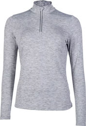 Produktbild von HKM Reitshirt Damen langarm Rosewood Melange Rosa Grau XL