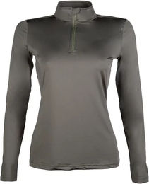 HKM Reitshirt Damen Langarm Sommer Milano Grün Grau XL – Bild 1 von 1