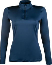 HKM Reitshirt Damen Sommer Milano Langarm Blau 2XS – Bild 1 von 1