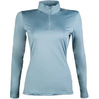 Produktbild von HKM Reitshirt Damen Sommer Milano Langarm Grau Blau 2XS