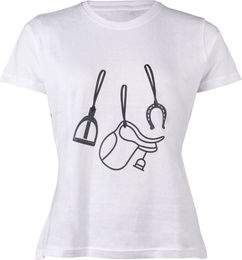 HKM Reitshirt Elements aus Baumwolle für Damen in Weiß XL – Bild 1 von 3