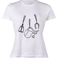Produktbild von HKM Reitshirt Elements aus Baumwolle für Damen in Weiß XL