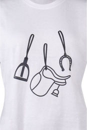 HKM Reitshirt Elements für Damen aus Baumwolle Weiß XS – Bild 1 von 2