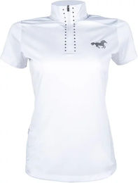HKM Reitshirt Funktions-Polo für Damen in Weiß Größe XL – Bild 1 von 1