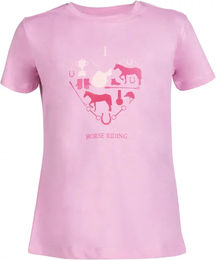 Produktbild von HKM Reitshirt für Mädchen I Love Horse Riding Rosa Grösse 5/6 Jahre