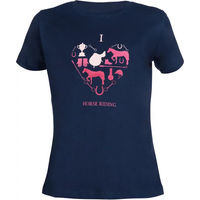 Produktbild von HKM Reitshirt Mädchen I Love Horse Riding Blau Grösse 5/6 Jahre