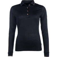 Produktbild von HKM Reitshirt Polo Damen mit langen Ärmeln Rosegold Glamour XXL