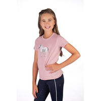 Produktbild von HKM Reitshirt Sparkle für Kinder aus Baumwolle Rosa Größe 134/140