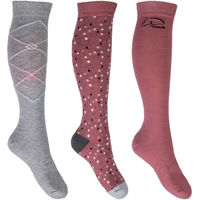 Produktbild von HKM Reitsocken Colorado Unisex Rot Größe 39/42 3er Pack