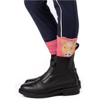 Produktbild von HKM Reitsocken Maui für Kinder aus Baumwolle Grün Rosa Größe 30-34