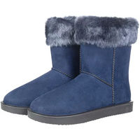 Produktbild von HKM Reitstiefel Davos Fur aus Kunstleder wasserdicht und gefüttert für Winter Blau Größe 39