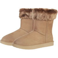 Produktbild von HKM Reitstiefel für Kinder aus Kunstleder wasserdicht und gefüttert Winterstiefel Braun Beige Größe 34