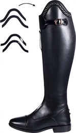 HKM Reitstiefel Trinity Herren Schwarz mit Glitzer-Applikationen und Roségold Poloschnalle Größe 39 – Bild 1 von 6