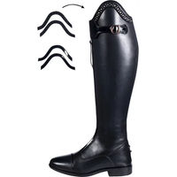 Produktbild von HKM Reitstiefel Trinity Herren Schwarz mit Glitzer-Applikationen und Roségold Poloschnalle Größe 39