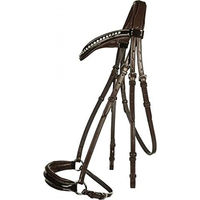 Produktbild von HKM Reittrense Carolin mit hannoverschem Reithalfter Braun Pony