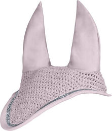 HKM Romy Fliegenhaube für Warmblut mit Glitzerrand aus Baumwolle in Rosa – Bild 1 von 1