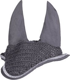 HKM Romy Fliegenhaube mit Glitzerrand aus Baumwolle Anthrazit Pony – Bild 1 von 1
