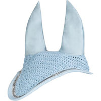 Produktbild von HKM Romy Fliegenhaube mit Glitzerrand aus Baumwolle für Vollblut in Aqua