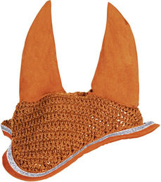 HKM Romy Fliegenhaube mit Glitzerrand aus Baumwolle Korallenorange – Bild 1 von 1