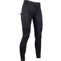 Produktbild von HKM Ruby Reithose für Mädchen mit Full Grip in Schwarz Winter Lycra Größe 11/12 Jahre
