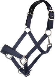 HKM Samantha Pferdehalfter aus Nylon mit Neopren in Blau für Ponys – Bild 1 von 1