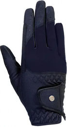 HKM Samira Reithandschuhe aus Leder für Damen in Blau, Größe XS – Bild 1 von 1