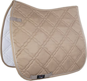HKM Schabracke Bologna mit Kordel Satteldecke Beige Dressur – Bild 1 von 1