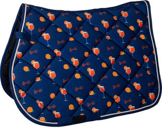 HKM Schabracke Splash für Ponys aus Polyester in Blau und Orange – Bild 1 von 3
