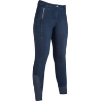 Produktbild von HKM Selection Aruba Denim Reithose Damen Full Grip Blau Größe 34