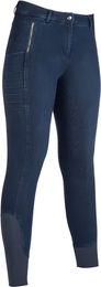 HKM Selection Aruba Denim Reithose Damen Full Grip Blau Größe 46 – Bild 1 von 1