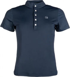 HKM Selection Aruba Reitpolo Damen Reitshirt Grau Blau XL – Bild 1 von 1