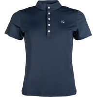 Produktbild von HKM Selection Aruba Reitpolo Damen Reitshirt Grau Blau XL