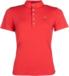 HKM Selection Aruba Reitpolo Damen Reitshirt Grau Rot Größe S – Bild 1 von 1