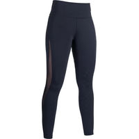 Produktbild von HKM Selection Edinburgh Mesh Reitleggings Damen Full Grip Schwarz Blau Größe 40/42