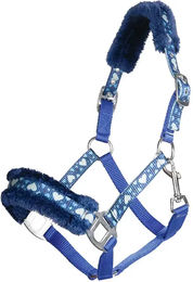 HKM Shetty Halfter aus Polyester mit Herz-Design in Blau und Silber – Bild 1 von 1