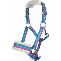 Produktbild von HKM Shetty Halfter Funny Horses aus Fleece in Lila Bunt Silber