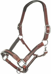 HKM Soft Lederhalfter für Pferde in Braun mit Silberbeschlag für Ponys – Bild 1 von 1