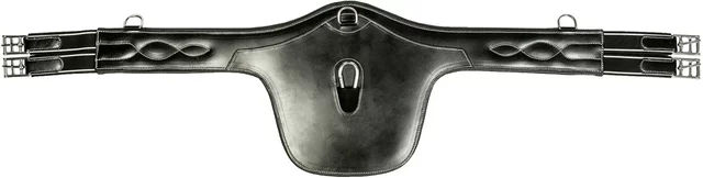 HKM Soft Sattelgurt aus Leder in Schwarz 140 cm – Bild 1 von 1