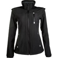 Produktbild von HKM Softshell Reitjacke für Damen mit abnehmbarer Kapuze Schwarz Größe S wasserabweisend