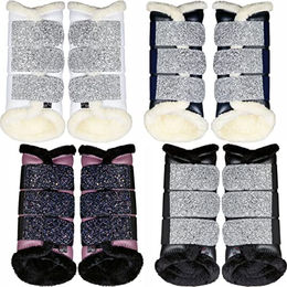 HKM Sparkle Gamaschen mit Glitzer Beinschutz Lavendel Größe S – Bild 1 von 1