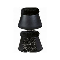 Produktbild von HKM Sparkle Hufglocken mit Glitzer-Klett Ballenschutz Schwarz/Schwarz Größe L