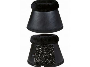 HKM Sparkle Hufglocken mit Glitzer-Klett Schwarz/Schwarz Größe S – Bild 1 von 1