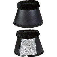 Produktbild von HKM Sparkle Hufglocken Schwarz mit Glitzer-Klett Ballenschutz Größe L