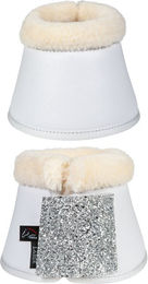 HKM Sparkle Hufglocken Weiß mit Glitzer-Klett Größe L – Bild 1 von 1