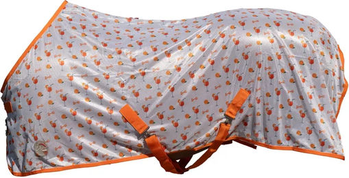 HKM Splash Fliegendecke für Pferde Orange Bunt 115 cm – Bild 1 von 1