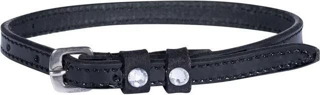 HKM Sporenbänder Crystal aus Leder in Schwarz – Bild 1 von 1
